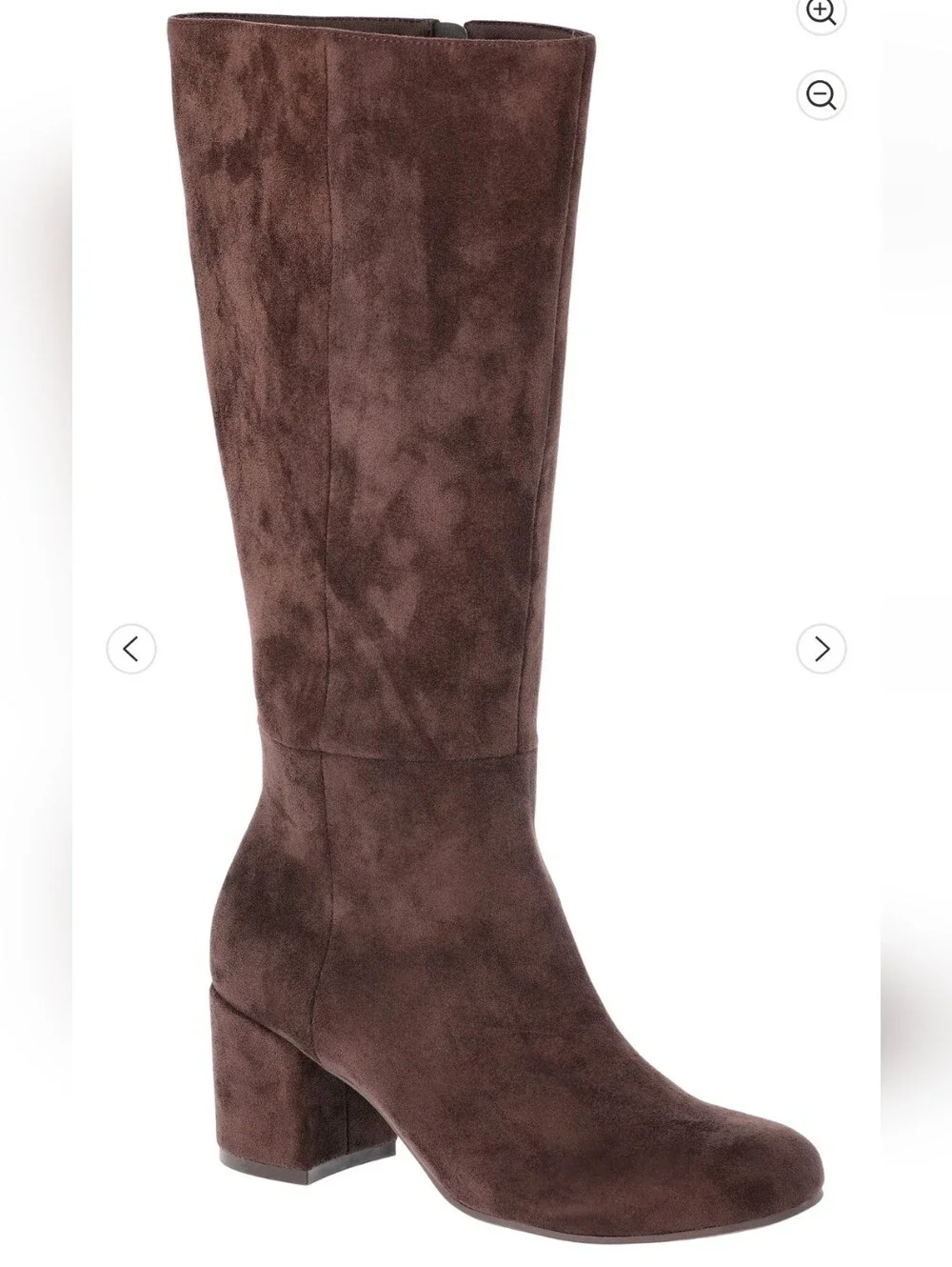 NWT - Time and Tru Women's Faux Suede Tall Block Heel Boots